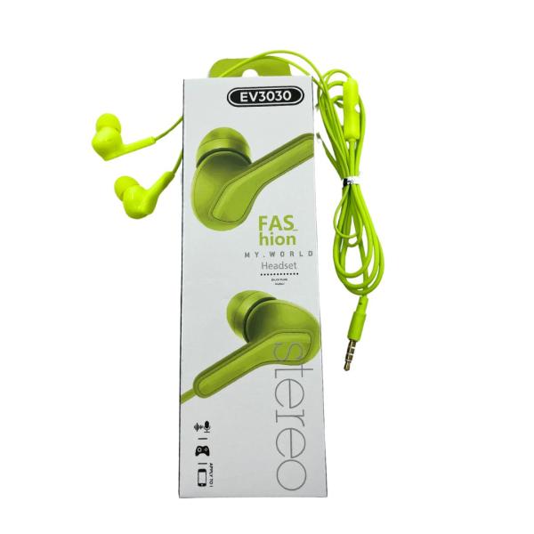 AUDIFONOS MANOS LIBRES SALIDA  3.5 EV3030 VERDE