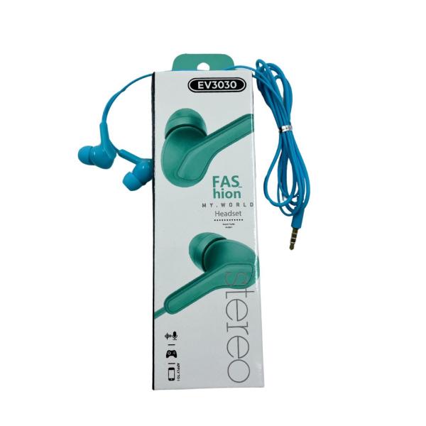 AUDIFONOS MANOS LIBRES SALIDA  3.5 EV3030 VERDE CLARO