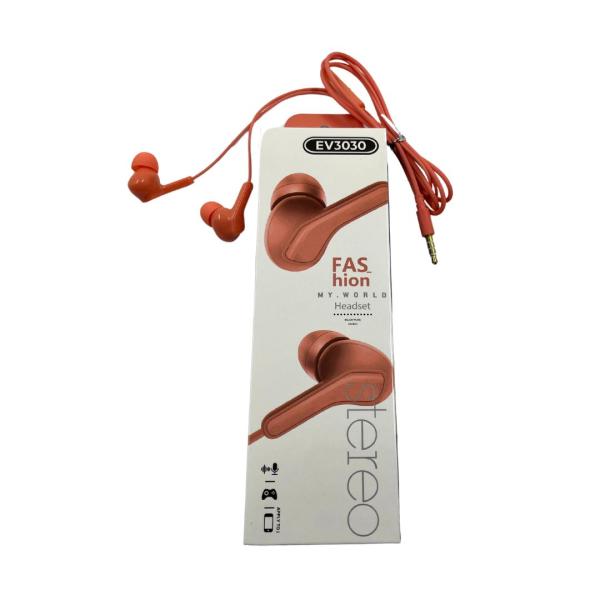 AUDIFONOS MANOS LIBRES SALIDA  3.5 EV3030 ROSADO