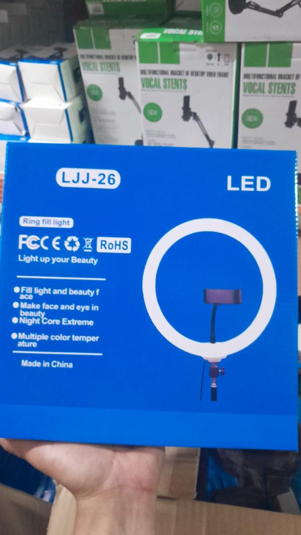 ARO DE LUZ   LJJ-26CM LUZ LED CON HOLDER PARA TRIPODE LEDS RABI 26CM