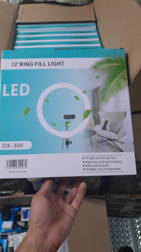 ARO DE LUZ CON HOLDER Y CONTROL PARA ARO  DX-300  12CM LEDS RABI 12CM