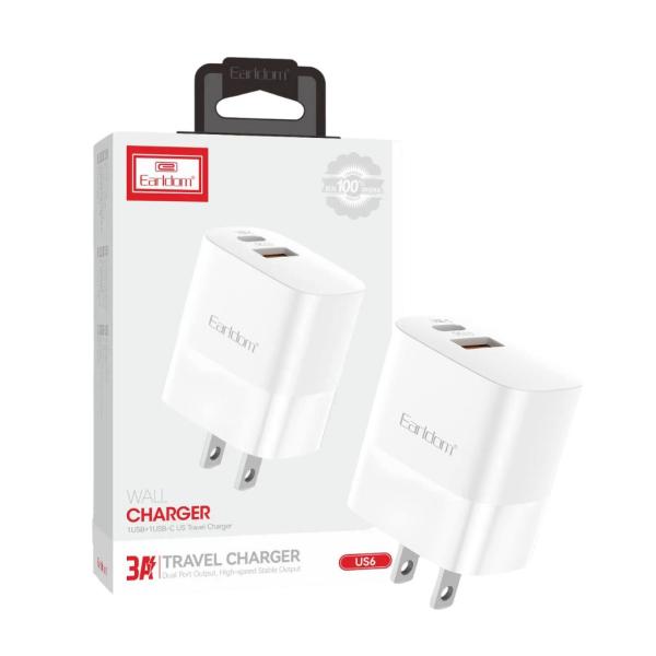 CARGADOR CUBO CASA ES US6 EARLDOM BLANCO