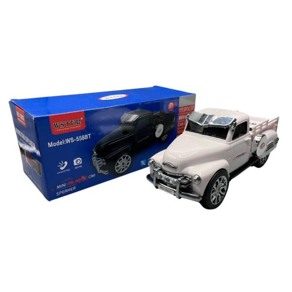 BOCINAS PARLANTE CARRO BLUETOOTH  WS-558 BLANCO