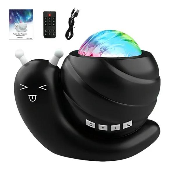 PROYECTOR LUZ LED CARACOL NEGRO
