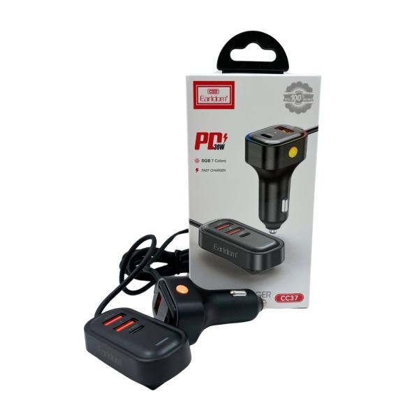 CARGADOR CUBO CARRO  ES-CC37  EARLDOM