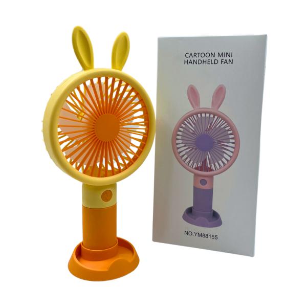 ABANICO VENTILADOR MANO YM8815 NARANJA/AMARILLO