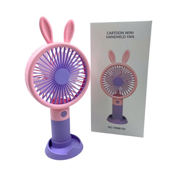 ABANICO VENTILADOR MANO YM8815 ROSADO/MORADO