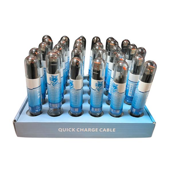 CABLES  TIPO-C SD60T  PRESENTACION DE 30 UNIDADES POR CAJA NEGRO
