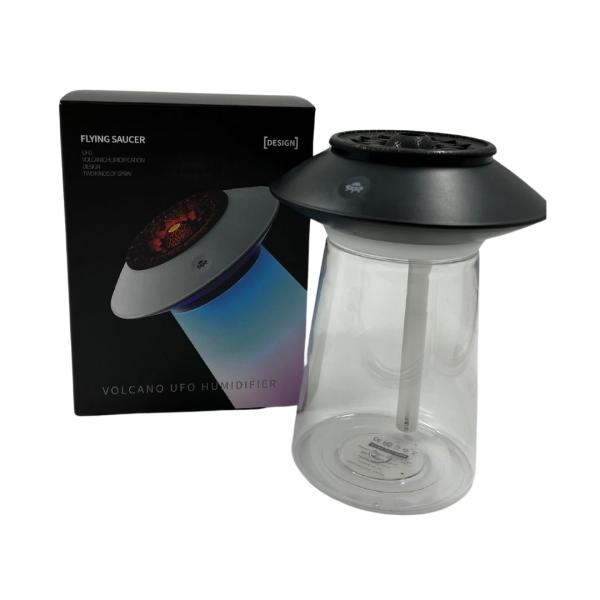 HUMIDIFICADOR  ESTILO VOLCAN TRANSPARENTE NEGRO