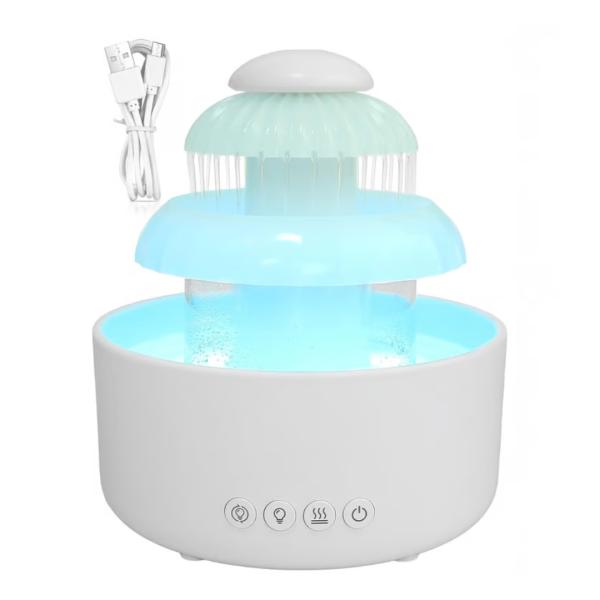 HUMIDIFICADOR ESTILO FUENTE  ROSA BLANCO