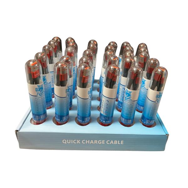 CABLES  TIPO-C SD60T  PRESENTACION DE 30 UNIDADES POR CAJA ROJO