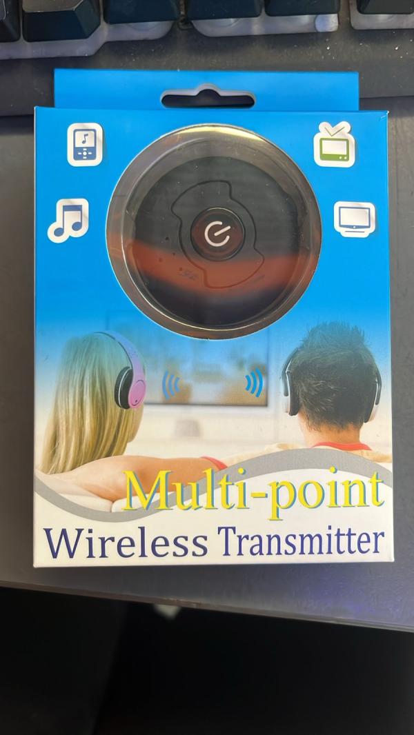 TRANSMISOR DE BLUETOOTH PARA PANTALLAS, TABLETS , TELEFONOS NEGRO