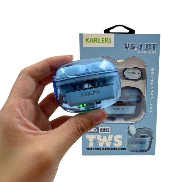 AUDIFONOS MANOS LIBRES BLUETOOTH KR T2 AZUL