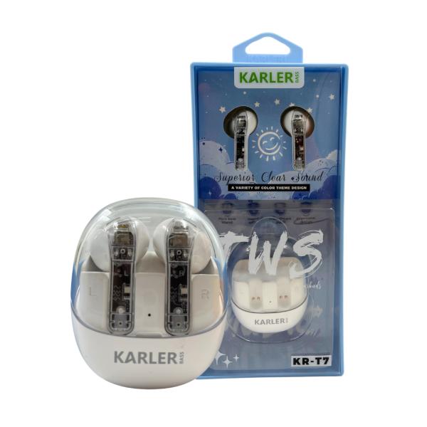 AUDIFONOS MANOS LIBRES BLUETOOTH TWS KR-T7 BLANCO