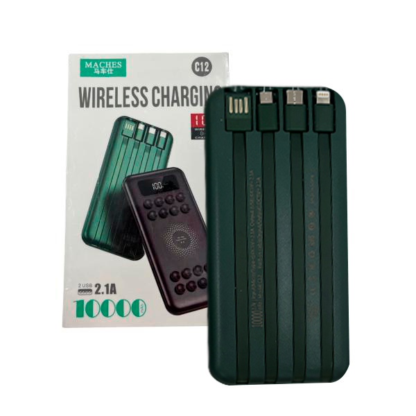 BATERIA DE EMERGENCIA C12 10000mAh VERDE