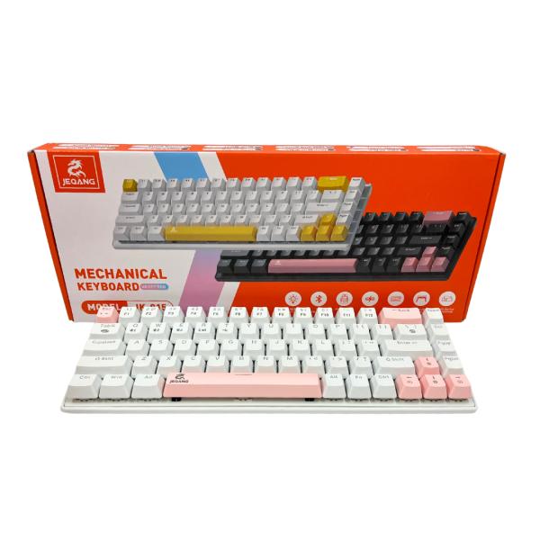 TECLADO JEQANG JK-915 ROSA CON BLANCO