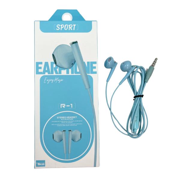 AUDIFONOS MANOS LIBRES SALIDA  3.5  R-1 CELESTE
