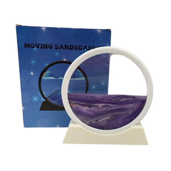 ADORNO DE ARENA BASE BLANCA MORADO
