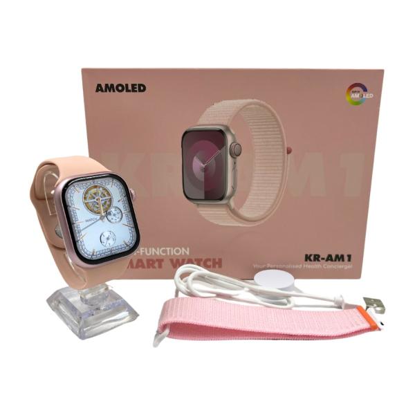 RELOJ INTELIGENTE SMART WATCH KR-AM1 ROSADO