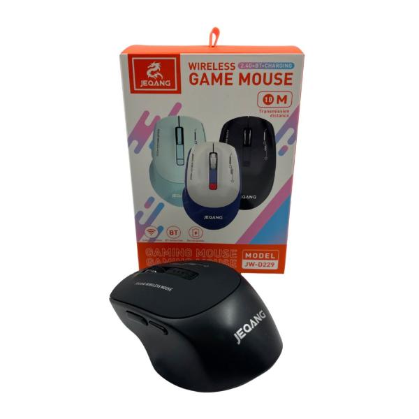 MOUSE PARA COMPUTADORAJW-D229 BLUETOOTH + 2.4G JEQANG NEGRO