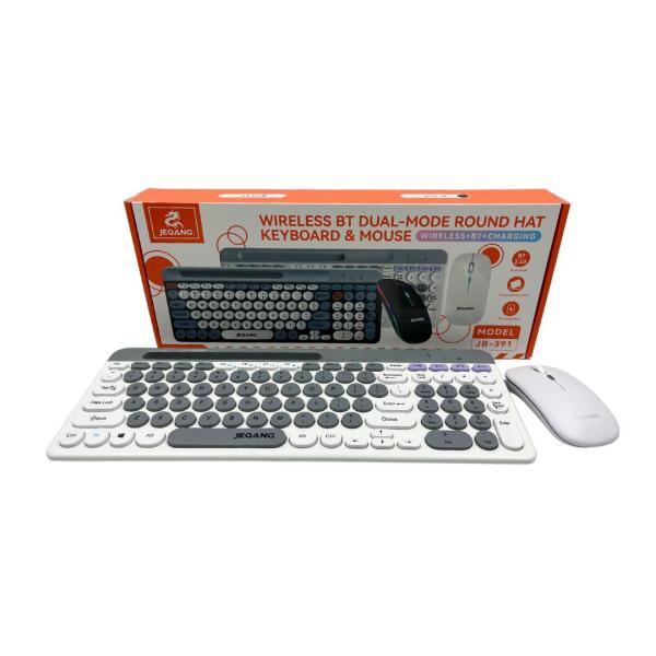 TECLADO PARA COMPUTADORA JB-391 MODO DUAL BLUETOOTH + 2.4G BLANCO