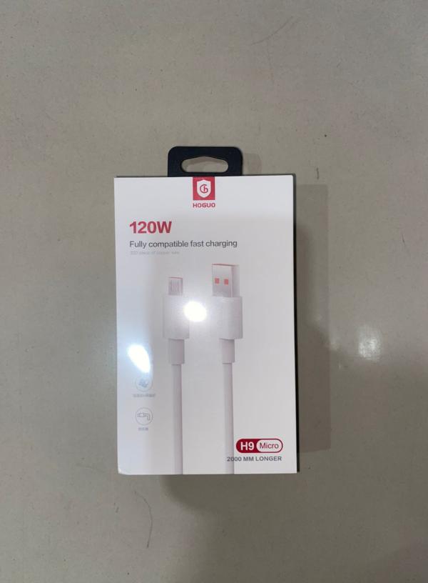 CABLE USB A MICRO USB H9 2MTS 120W