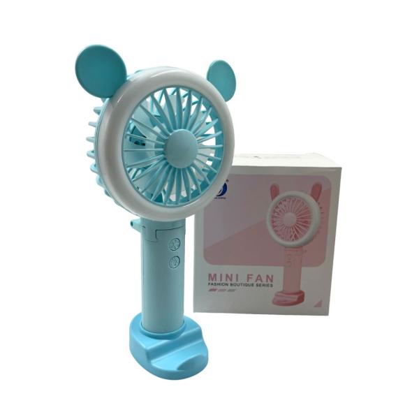 ABANICO VENTILADOR MANO MINI FAN CELESTE