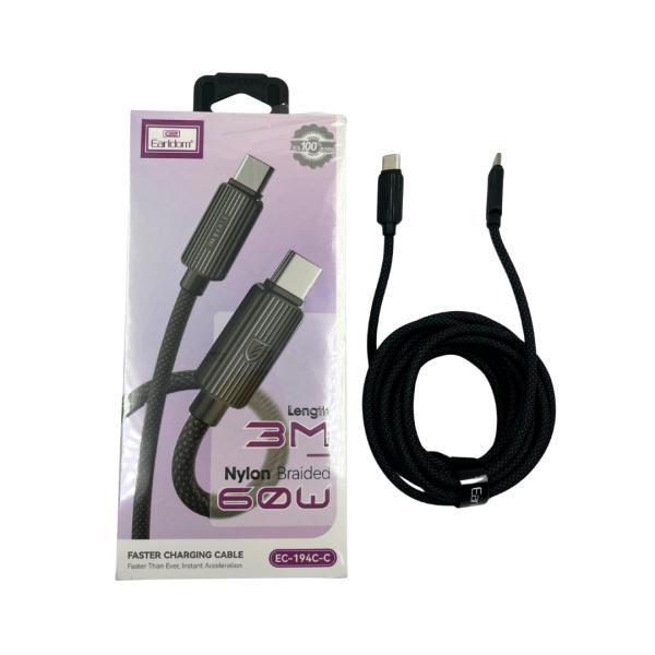 CABLE TIPO C EARLDOM EC-194 C-C 3 MTS