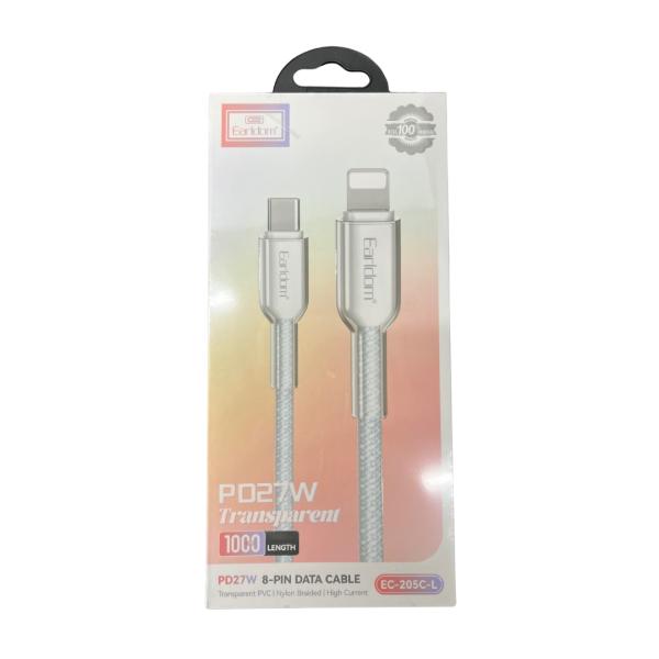 CABLE IPHONE TIPO C EC-205N C-I EARLDOM BLANCO