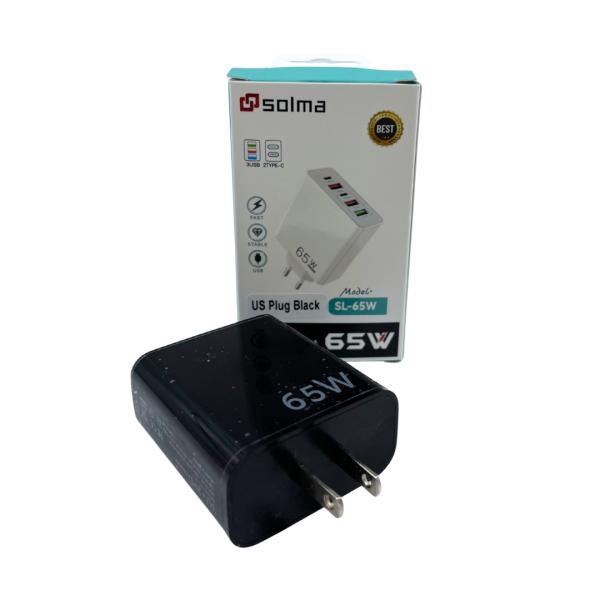 CARGADOR CUBO CASA SL-65W NEGRO