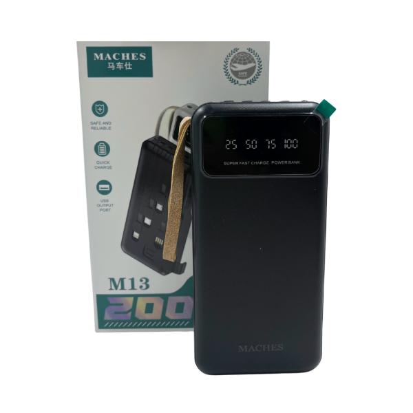 BATERIA DE EMERGENCIA POWER BANK M13 NEGRO