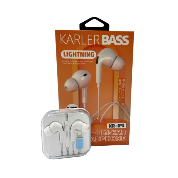 AUDIFONOS MANOS LIBRES CON CABLE KR-IP3 IPHONE