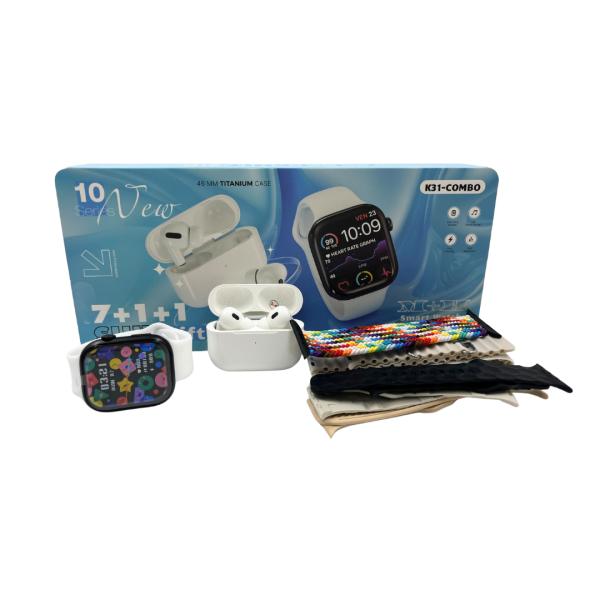 RELOJ INTELIGENTE SMART WATCH COMBO K31 BLANCO