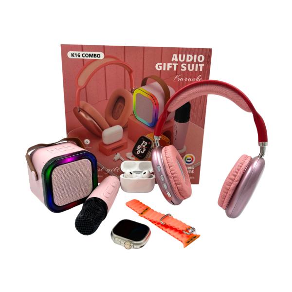 RELOJ INTELIGENTE SMART WATCH COMBO K16 ROSADO
