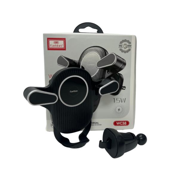 CARGADOR INALAMBRICO PARA CARRO ET-WC38 EARLDOM NEGRO