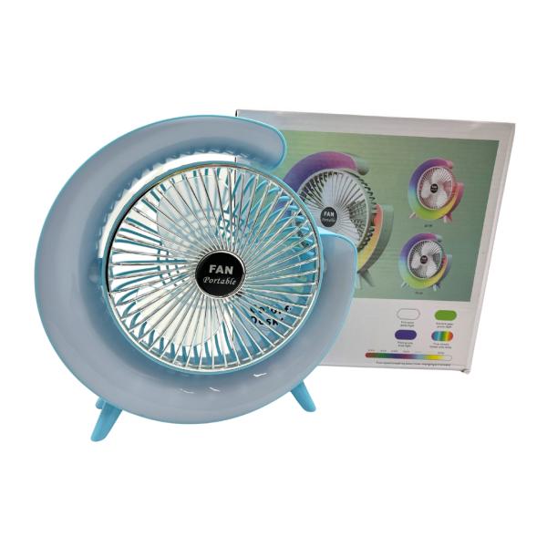 ABANICO VENTILADOR CONCH LIGHT FAN XW-102 MDHL AZUL