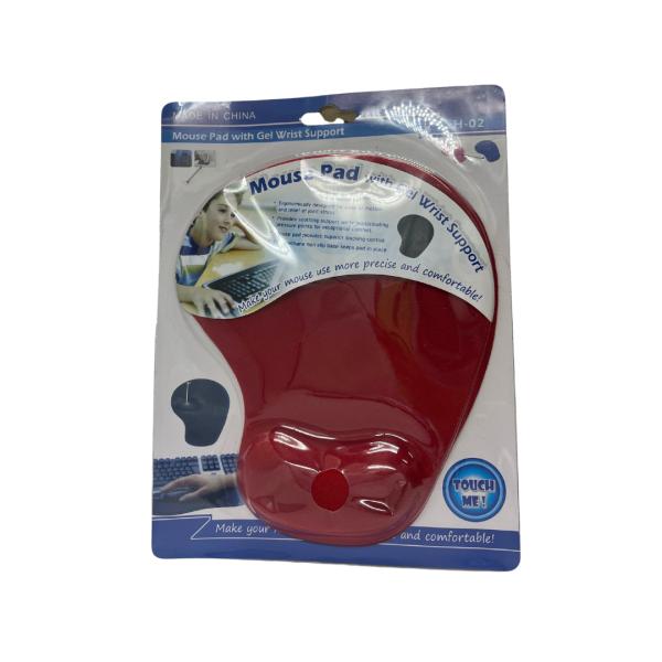 MOUSE PAD CON ALMOHADILLA DE GEL H-02 WEIBO ROJO