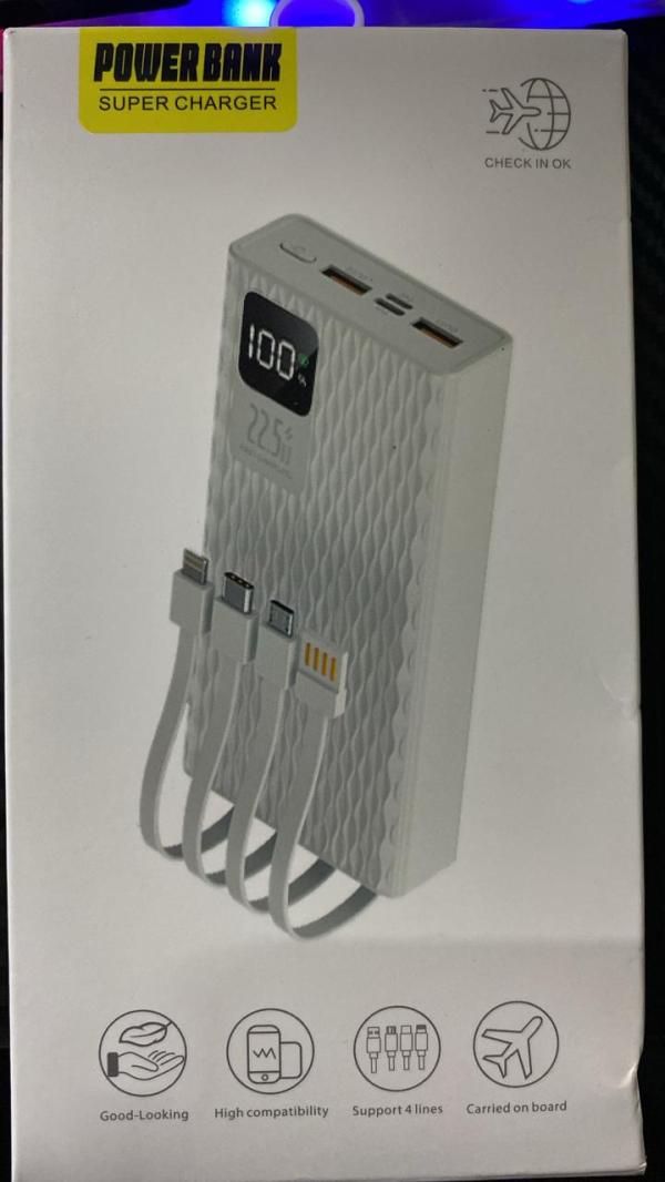 BATERIA DE EMERGENCIA POWER BANK 20000 MAH LZY-Y03 MIX COLOR