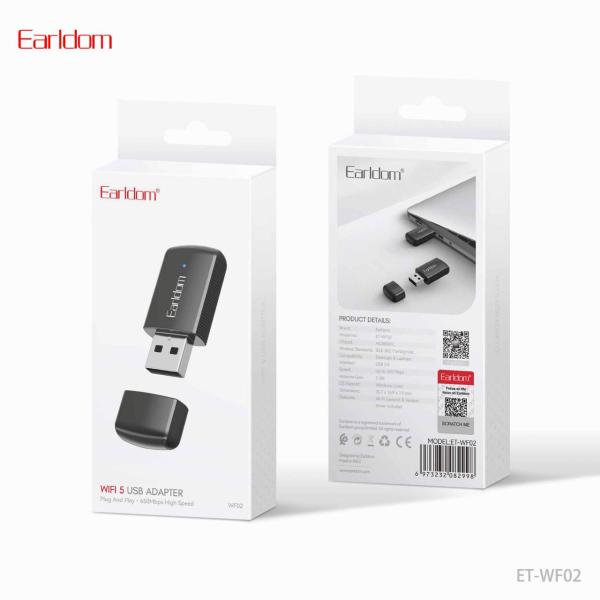 ADATADOR WIFI 5 WF02 EARLDOM