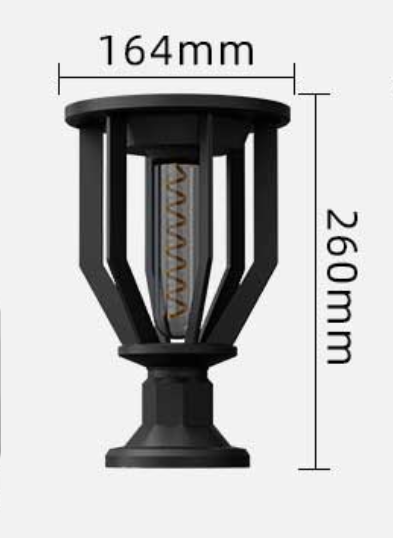 LAMPARA SOLAR HEL-259 NEGRO
